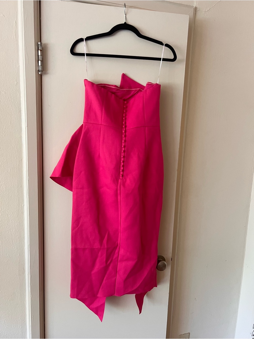 Elliatt Hot Pink One-Shoulder Ruffle Dress - Picture 2 of 4